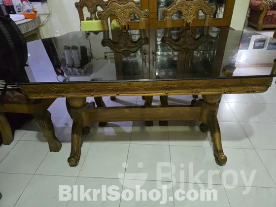 অরজিনাল সেগুন কাঠের ডাইনিং টেবিল